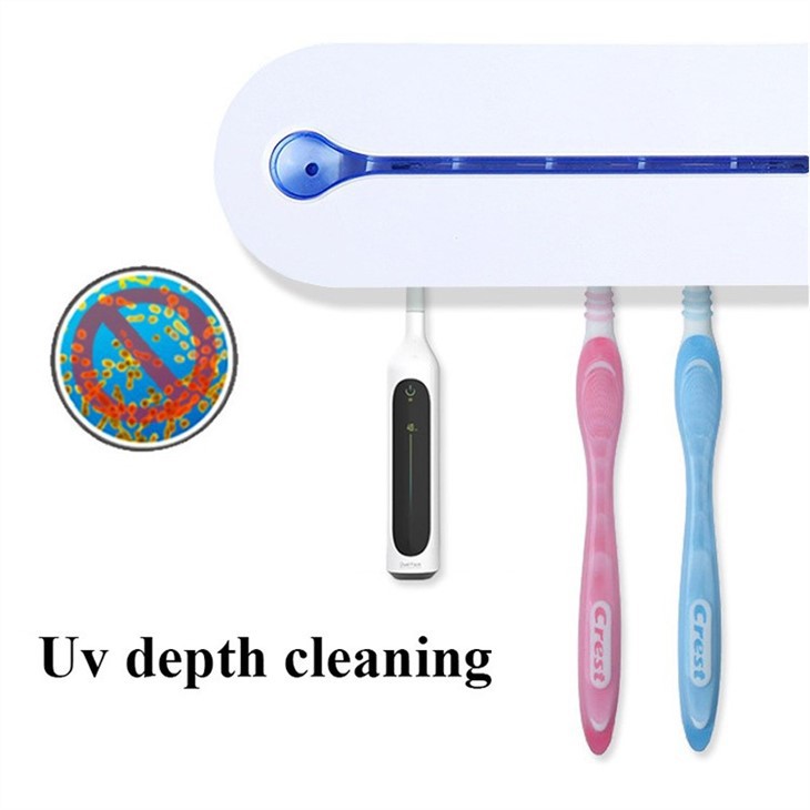 Toothbrush Sanitizer Holder with toothpaste dispenser