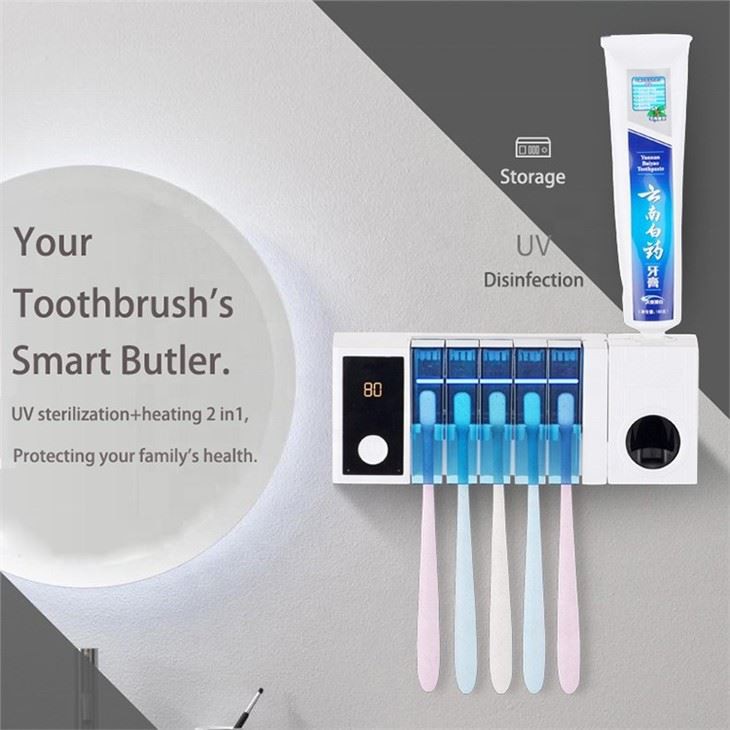 Toothbrush Sanitizer Holder with Drying